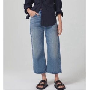 CITIZENS OF HUMANITY Gaucho Vintage Wide Leg Ankle Jeans Soda Pop Blue 23